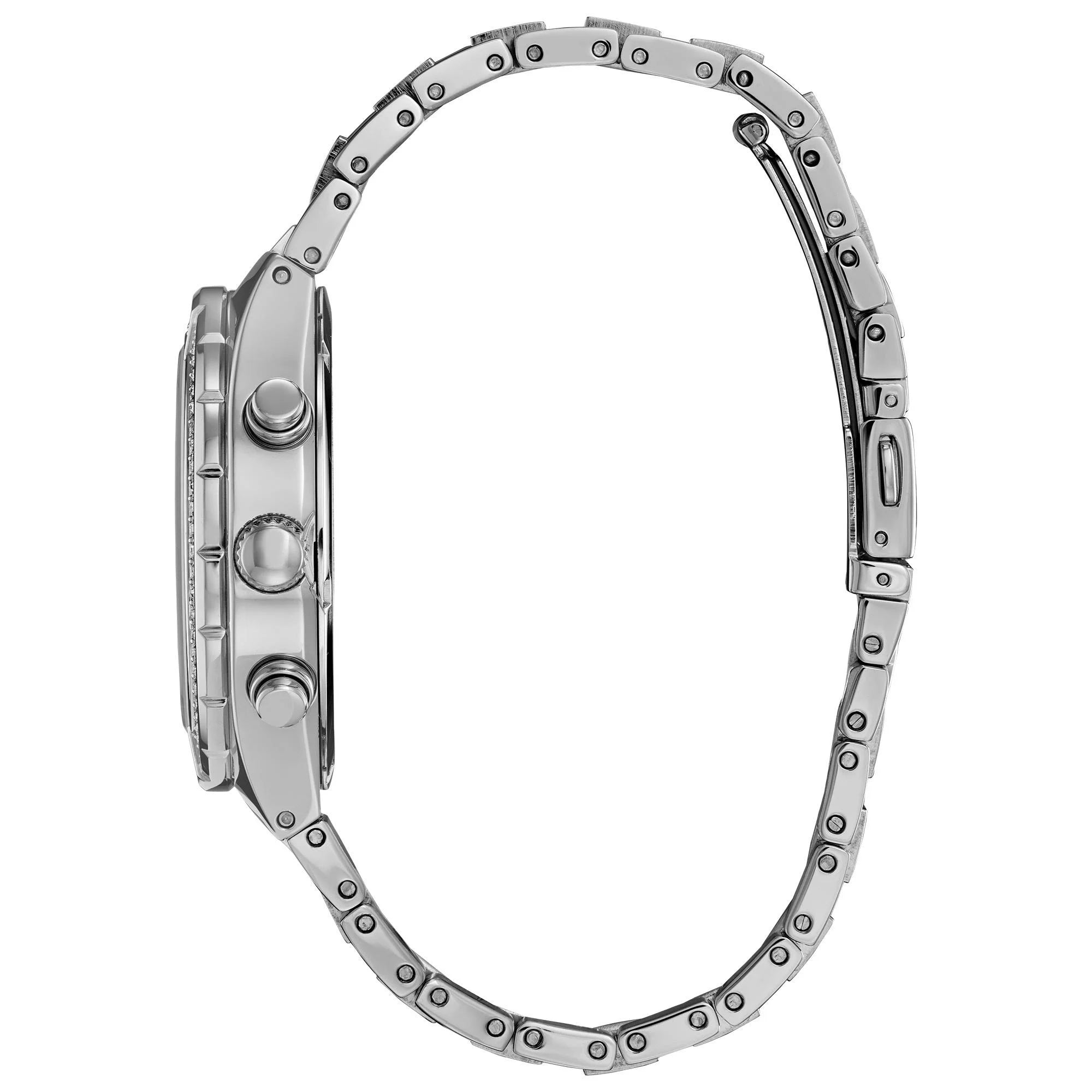 Men'S Eco-Drive Crystal Accented Chronograph Stainless Steel Watch - CA0750-53E