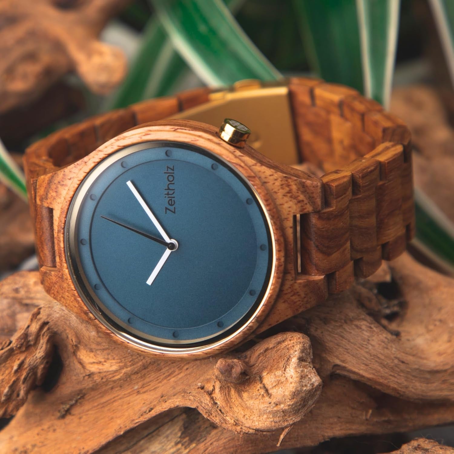 Wood Watches for Men, Wooden Watch, Gifts, Big Face, Analog Watch, Stolpen Collection 42Mm, 100% Natural Wood with Japanese Quartz Movement.