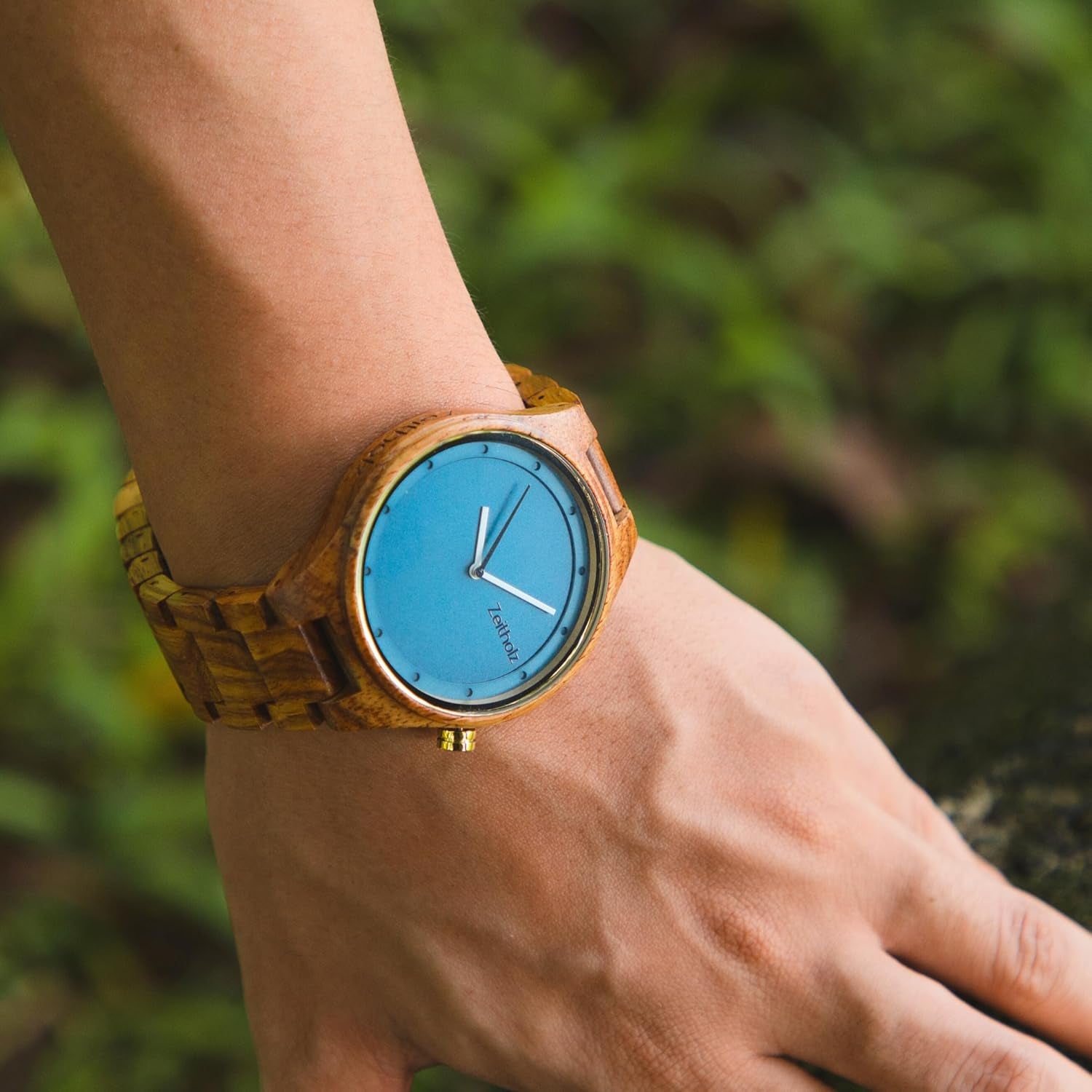 Wood Watches for Men, Wooden Watch, Gifts, Big Face, Analog Watch, Stolpen Collection 42Mm, 100% Natural Wood with Japanese Quartz Movement.