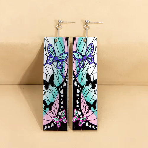 Drop Earrings Anime Acrylic Demon Slayer Kimetsu No Yaiba Blade of Ghost Earings for Women Men Tanjiro Earrings